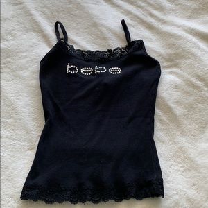 Bebe tank top with lace